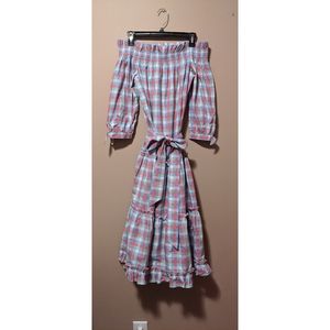 Kate Spade Off The Shoulder Madras Dress